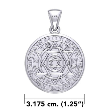 Seal of Solomon with Zodiac Symbol Silver Pendant TMD294-CUSTOM - Jewelry